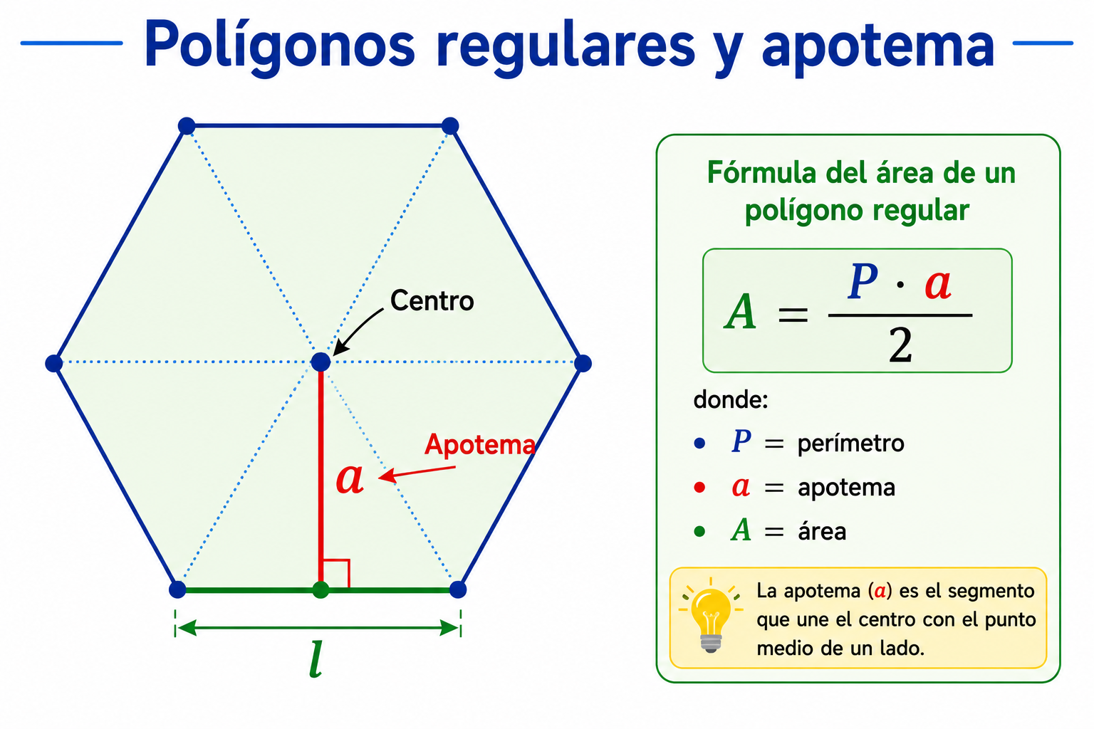 Polígonos regulares y apotema
